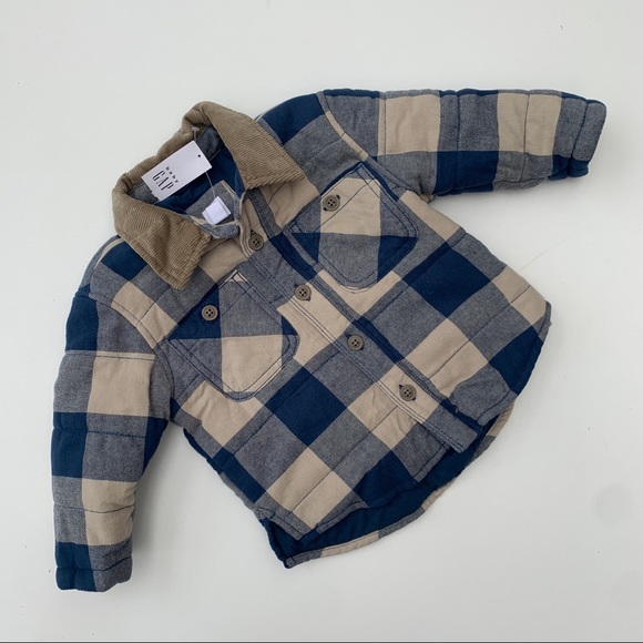 NWT Baby Gap Insulated Flannel Jacket 12-18mo - Picture 1 of 3